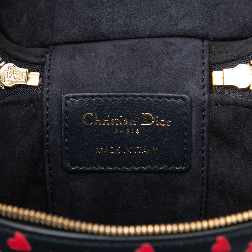 Pre-Loved Dior Micro Lambskin Heart Print Lady Dior Vanity Case - Picture 5 of 8